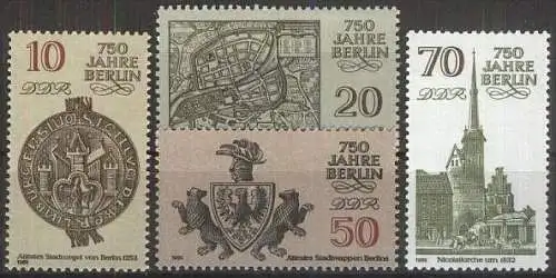 DDR 1986 Mi-Nr. 3023/26 ** MNH