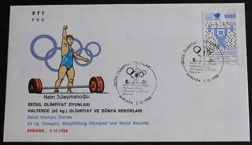 TÜRKEI 1988 Mi-Nr. 2828 FDC