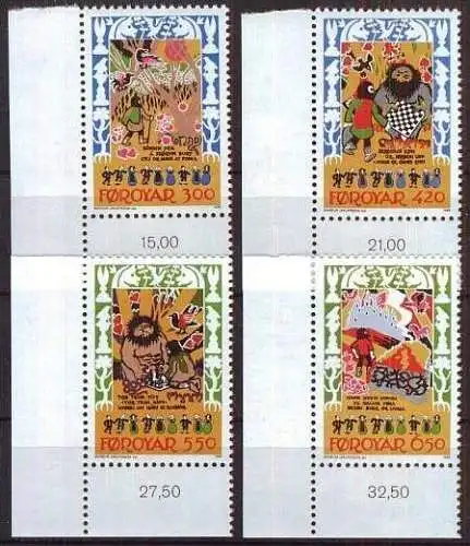 FÄRÖER 1986 Mi-Nr. 130/33 ** MNH