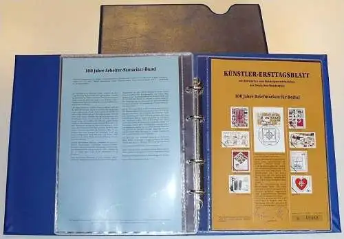 DEUTSCHLAND 1988 KÜNSTLER ETB kompletter Jahrgang 1988 im blauen Binder mit Schuber