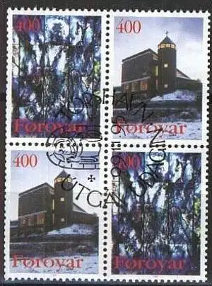 FÄRÖER 1995 Mi-Nr. 289/90 Viererblock o used - aus Abo