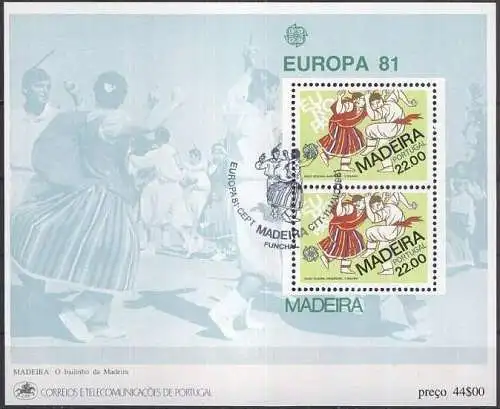 MADEIRA 1981 Mi-Nr. Block 2 o used - CEPT