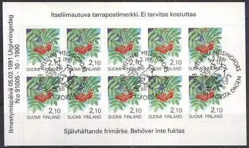 FINNLAND 1991 Mi-Nr. 1129 Folienblatt o used