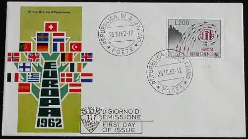 SAN MARINO 1962 Mi-Nr. 749 CEPT FDC