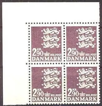 DÄNEMARK 1967 Mi-Nr. 463 Viererblock ** MNH