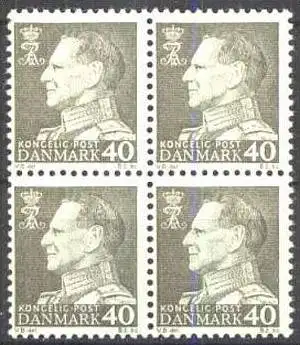 DÄNEMARK 1961 Mi-Nr. 393 Viererblock ** MNH