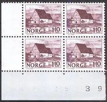 NORWEGEN 1978 Mi-Nr. 767 Viererblock ** MNH