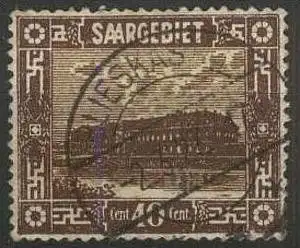 SAAR SARRE SAARLAND 1922 MI-Nr. 91 o used