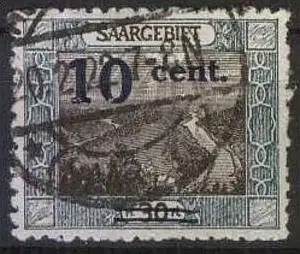 SAAR SARRE SAARLAND 1921 MI-Nr. 72A o used