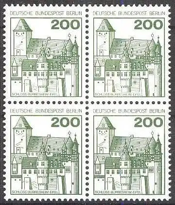 BERLIN 1977 Mi-Nr. 540 Viererblock ** MNH