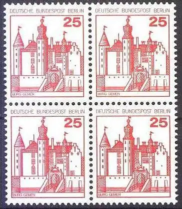 BERLIN 1978 Mi-Nr. 587 Viererblock ** MNH