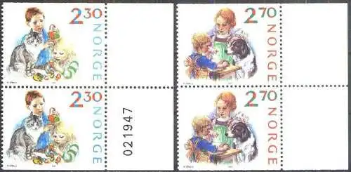 NORWEGEN 1987 Mi-Nr. 984/85 DD ** MNH