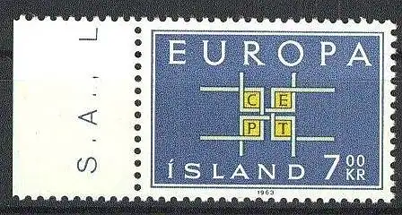 ISLAND 1963 Mi-Nr. 374 ** MNH