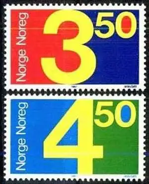 NORWEGEN 1987 Mi-Nr. 961/62 ** MNH