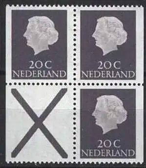 NIEDERLANDE 1967 Mi-Nr. W 5 y Zusammendruck ** MNH