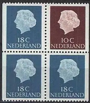 NIEDERLANDE 1965 Mi-Nr. W 4 Zusammendruck ** MNH