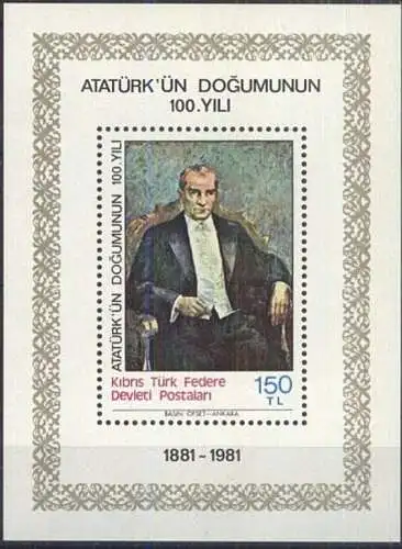 TÜRK. ZYPERN 1981 Mi-Nr. Block 2 ** MNH