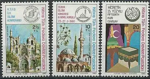 TÜRK. ZYPERN 1980 Mi-Nr. 80/82 ** MNH