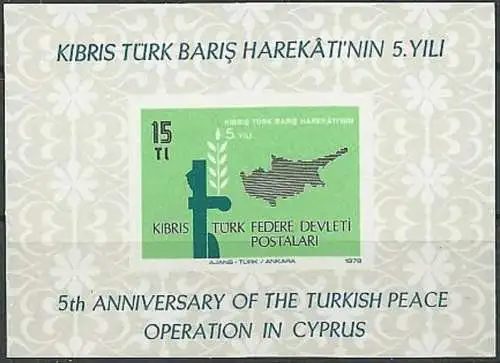 TÜRK. ZYPERN 1979 Mi-Nr. Block 1 ** MNH