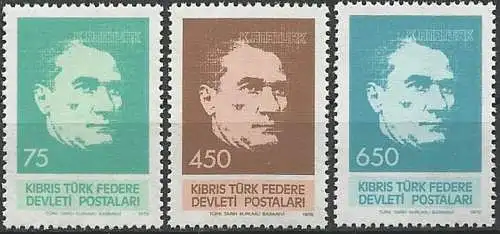 TÜRK. ZYPERN 1978 Mi-Nr. 63/65 ** MNH