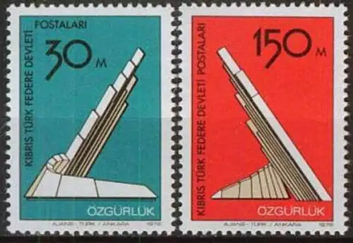 TÜRK. ZYPERN 1976 Mi-Nr. 39/40 ** MNH