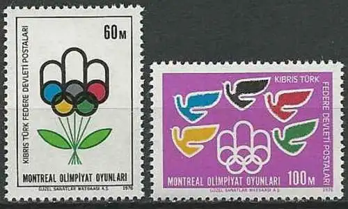 TÜRK. ZYPERN 1976 Mi-Nr. 34/35 ** MNH