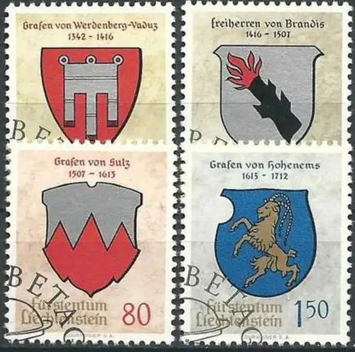 LIECHTENSTEIN 1964 Mi-Nr. 440/43 o used