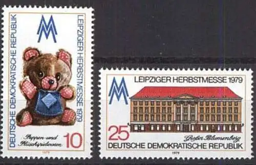 DDR 1979 Mi-Nr. 2452/53 ** MNH