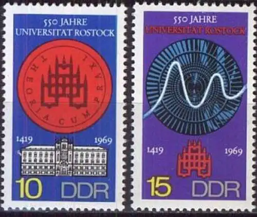 DDR 1969 Mi-Nr. 1519/20 ** MNH