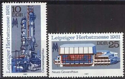 DDR 1981 Mi-Nr. 2634/35 ** MNH