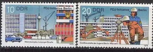 DDR 1979 Mi-Nr. 2424/25 ** MNH