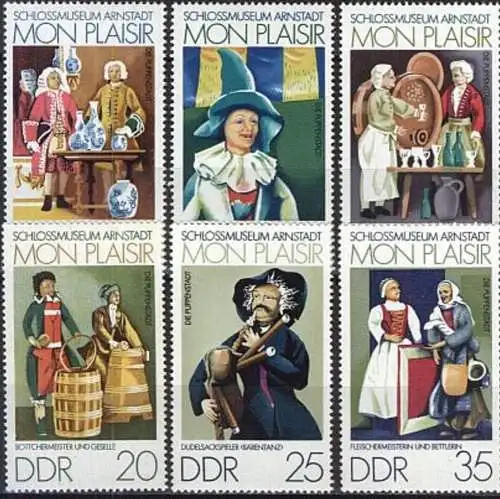 DDR 1974 Mi-Nr. 1975/80 ** MNH