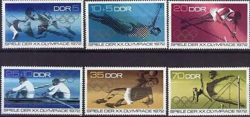 DDR 1972 Mi-Nr. 1753/58 ** MNH