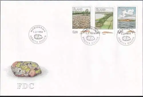 ALAND 1994 Mi-Nr. 79/81 FDC