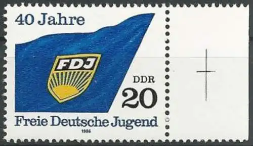 DDR 1986 Mi-Nr. 3002 ** MNH