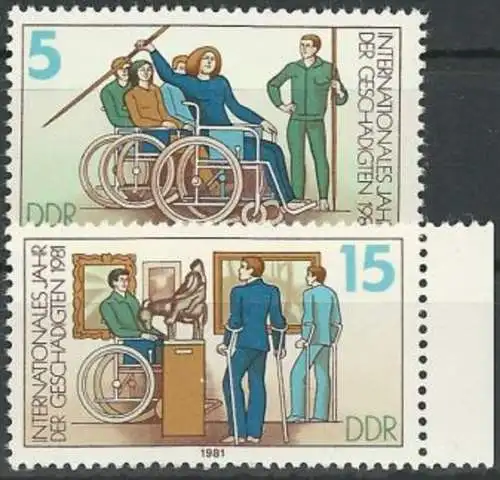 DDR 1981 Mi-Nr. 2621/22 ** MNH