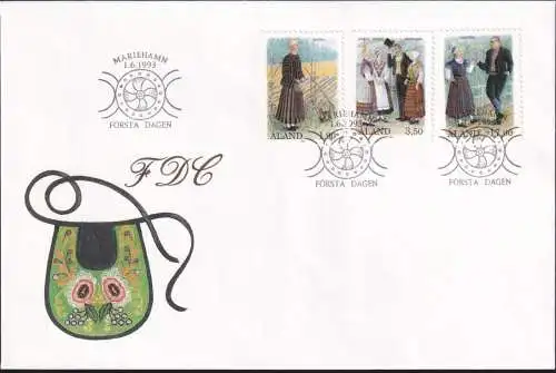 ALAND 1993 Mi-Nr. 72/74 FDC