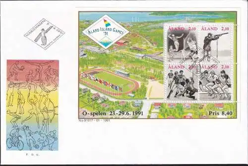 ALAND 1991 Mi-Nr. Block 1 FDC