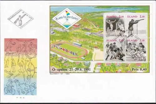 ALAND 1991 Mi-Nr. Block 1 FDC