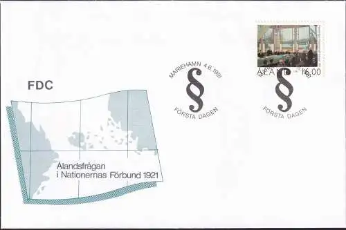 ALAND 1991 Mi-Nr. 53 FDC