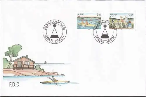 ALAND 1991 Mi-Nr. 51/52 FDC