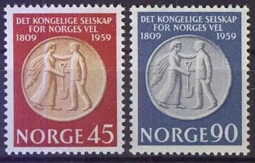 NORWEGEN 1959 Mi-Nr. 434/35 ** MNH