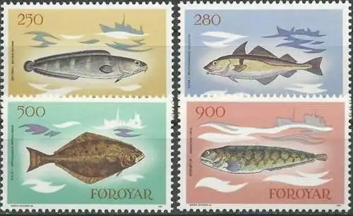 FÄRÖER 1983 Mi-Nr. 86/89 ** MNH