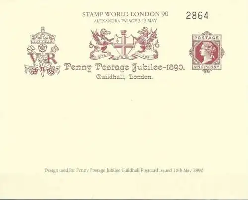 GROSSBRITANNIEN 1990 Stamp World London 90 Postkarte