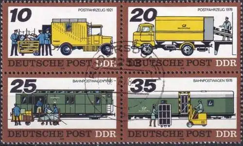 DDR 1978 Mi-Nr. 2299/02 Viererblock o used