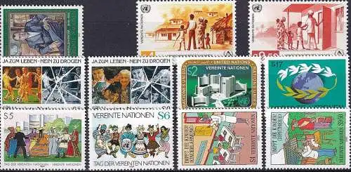 UNO WIEN 1987 Mi-Nr. 68-78 kompletter Jahrgang/complete year set ** MNH