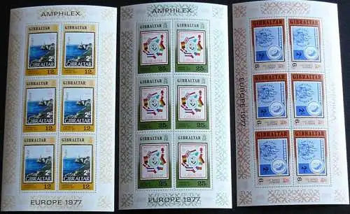 GIBRALTAR 1977 Mi-Nr. 364/66 Kleinbogen ** MNH