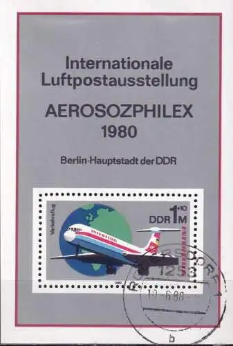 DDR 1980 Mi-Nr. Block 59 o used - aus Abo