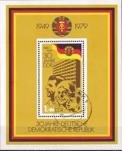 DDR 1979 Mi-Nr. Block 56 o used - aus Abo