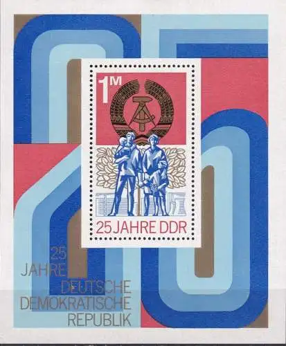 DDR 1974 Mi-Nr. Block 41 ** MNH